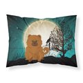 Micasa Halloween Scary Chow Chow Red Fabric Standard Pillowcase&#44; 20.5 x 0.25 x 30 in. MI219388